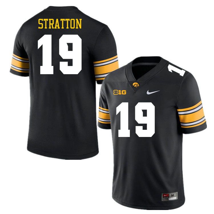 Men #19 Jackson Stratton Iowa Hawkeyes College Football Jerseys Stitched-Black